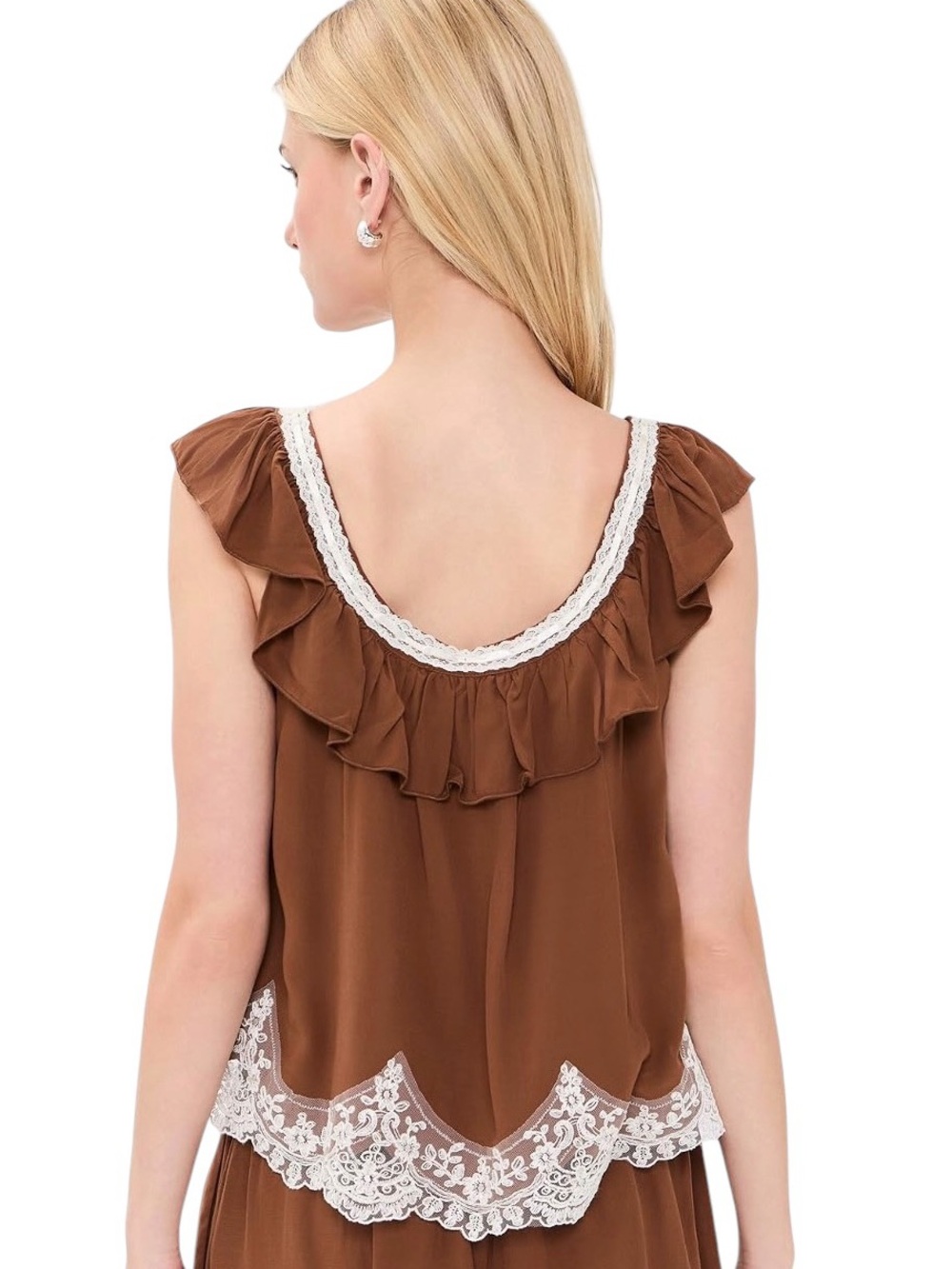 WAYF NWT Lace Trimmed Wendy Top & Lace Trimmed Wendy Shorts in Sz S - Picture 7 of 16